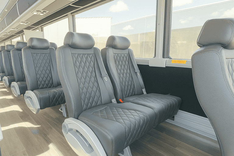 interior of Coach Bus West Palm Beach charter bus